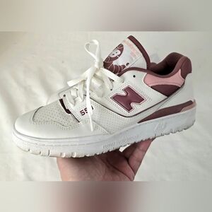 New Balance Women 550 leather sneakers 'Washed Burgundy' Size 10 Men 8.5